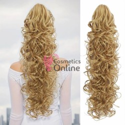 Extensie de par coada ondulata cu cleste 70 cm Blond Inchis 4026247